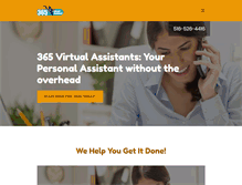 Tablet Screenshot of 365virtualassistants.com